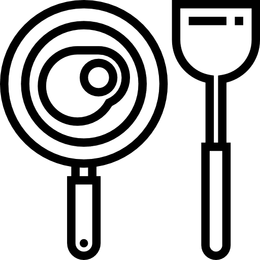 Frying pan cooker cooking fry icon