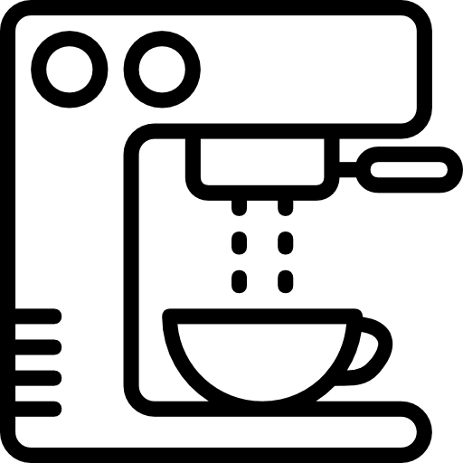 Coffee machine hot drink food and restaurant technology icon