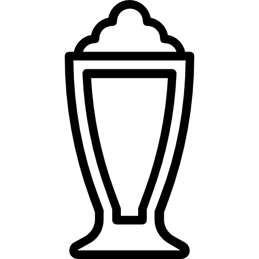 Frappe glass cold food and restaurant icon