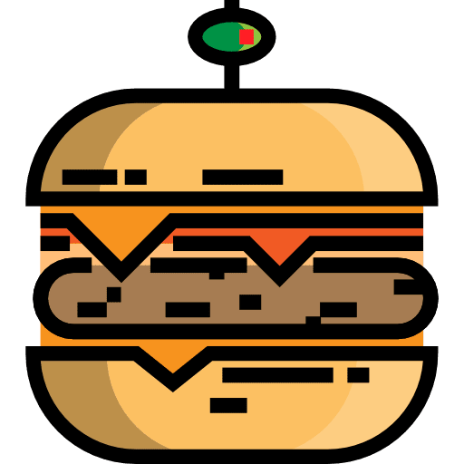 Cheese burger food bread fast food icon