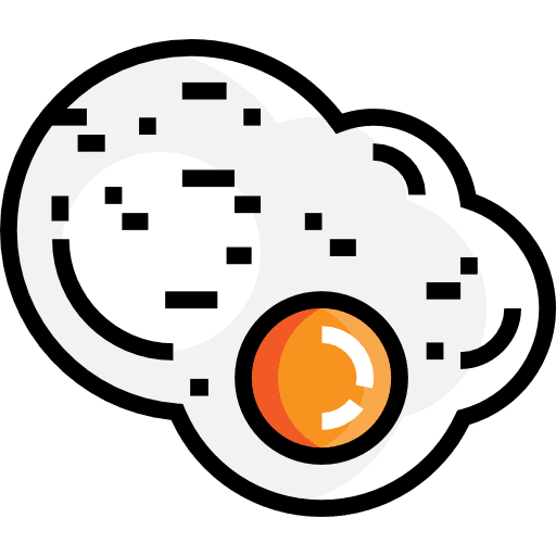 Fried egg protein food fried egg icon