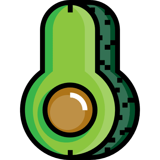 Avocado vegan vegetarian food icon