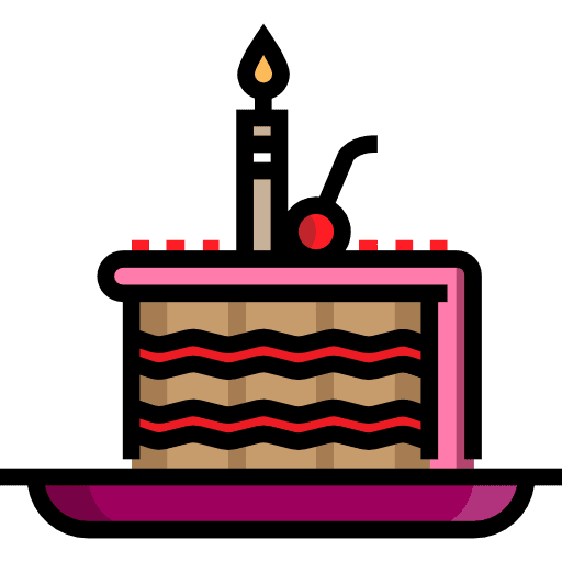 Birthday cake celebration bakery dessert icon