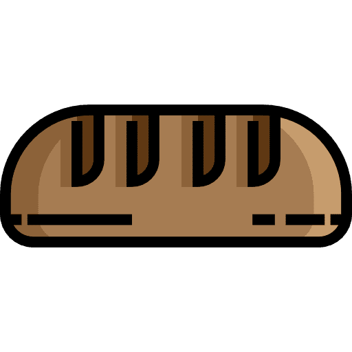 Bread baker bakery food icon