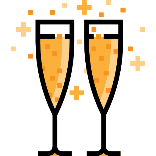 Champagne food champagne bottle icon