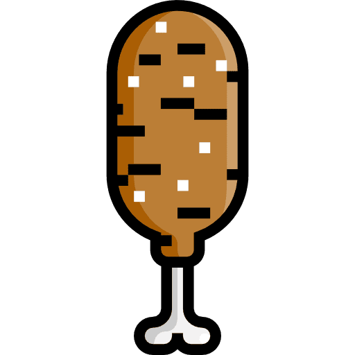 Chicken leg roast chicken food turkey leg icon