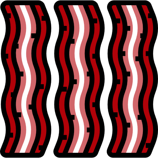 Bacon meat barbecue bacon icon