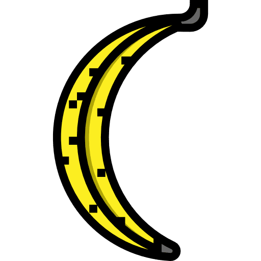 Banana vegan diet food icon