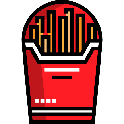 French fries food french fries junk food icon