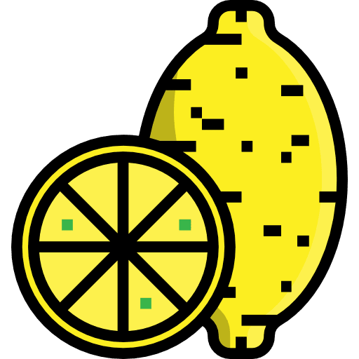 Lemon organic food fruit icon