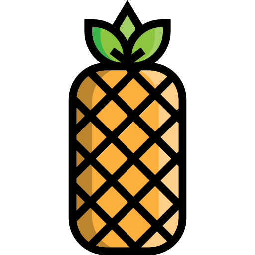 Pineapple fruit healthy food diet icon