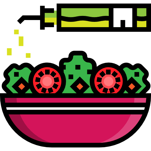 Salad healthy food vegetarian organic icon