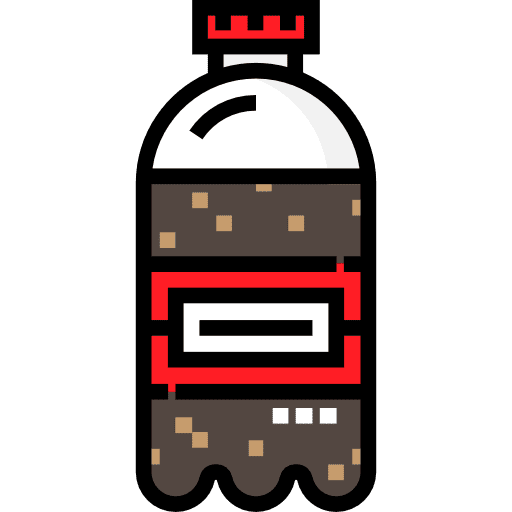 Soda bottle sugar beverage icon