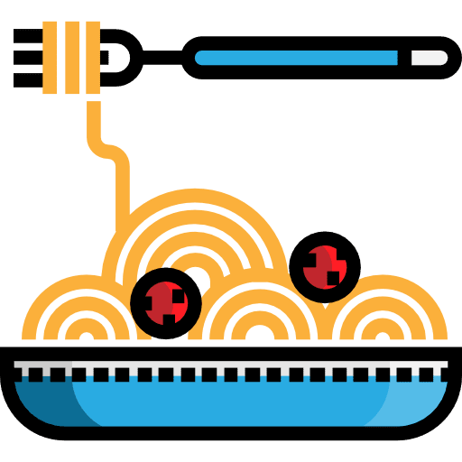 Spaghetti italian food plate spaghetti icon