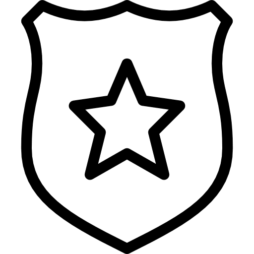 Badge shield security badge icon