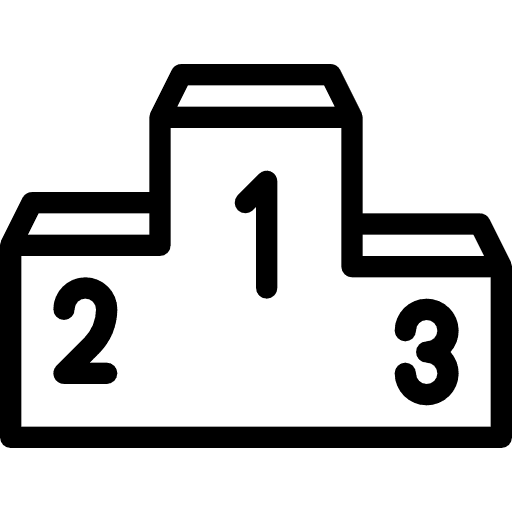 Podium 1 2 3 123 position icon