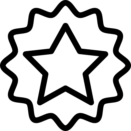 Award medal shapes and symbols quality icon