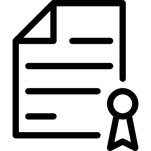 Diploma contract certificate patent icon