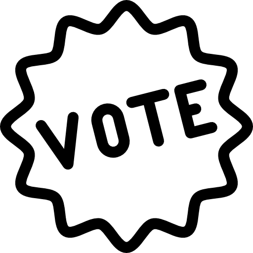 Elections poll political shapes and symbols icon