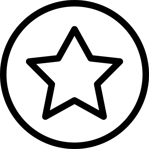 Star interface shapes star icon