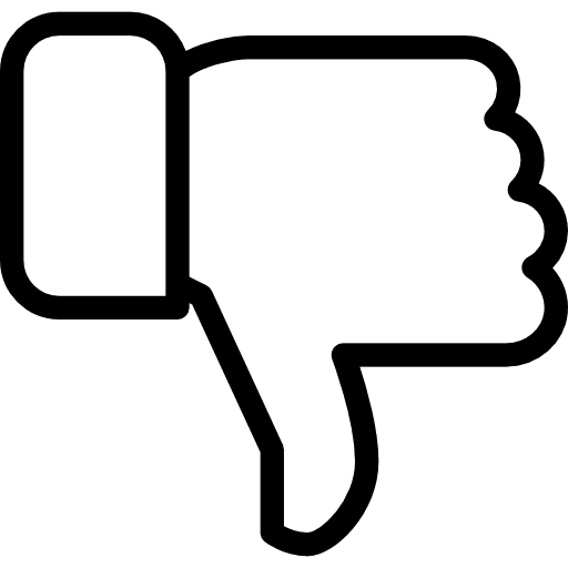 Dislike gestures dislike disadvantage icon