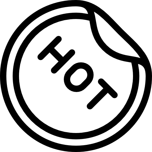 Hot hot badge shapes and symbols icon