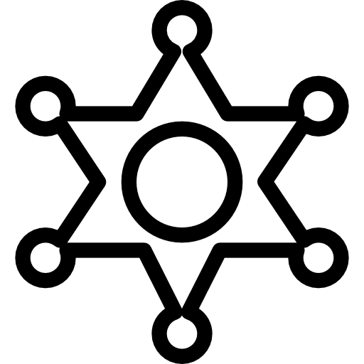 Sheriff security protection secure icon