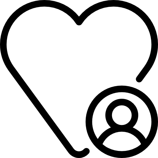 Heart loving heart interface icon