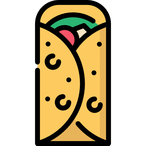 Fajita food and restaurant mexican corn icon