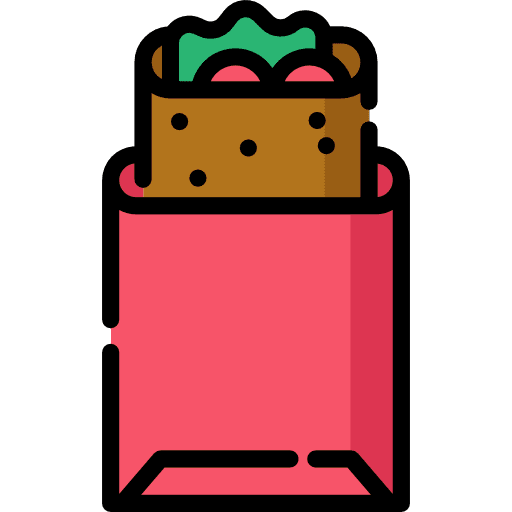 Burrito fast food food and restaurant tortilla icon
