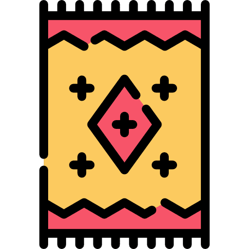 Rug knitted rugs textile icon