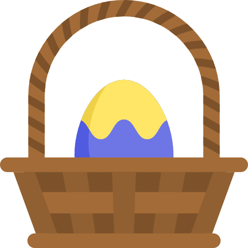 Easter egg egg basket decoration icon