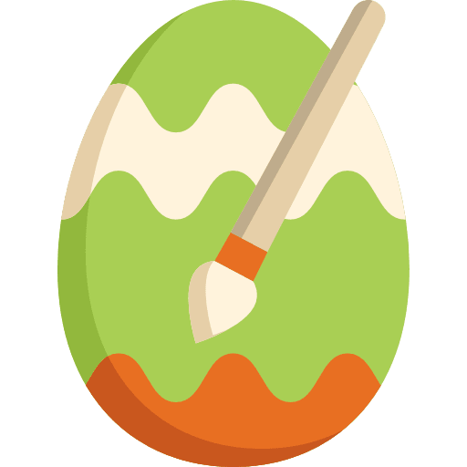 Easter egg paint brush easter brush icon
