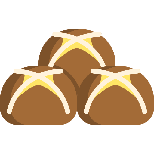 Buns bakery baked food icon