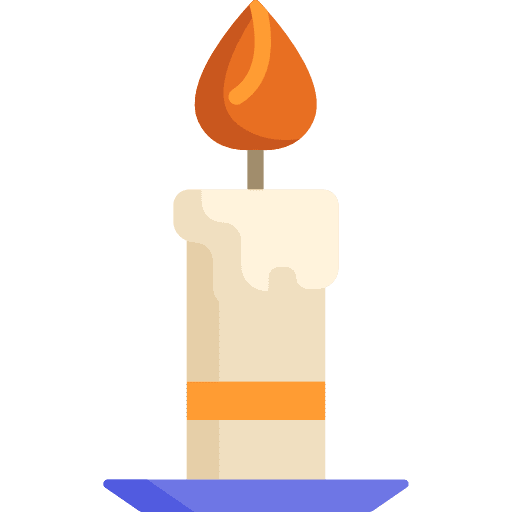 Candle christmas decoration candle icon