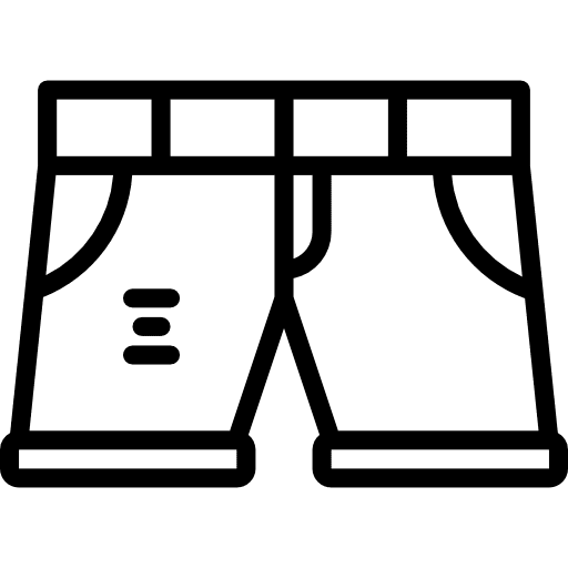 Short trousers fashion garment icon