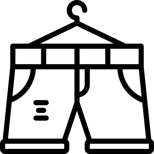 Short garment shorts pants icon