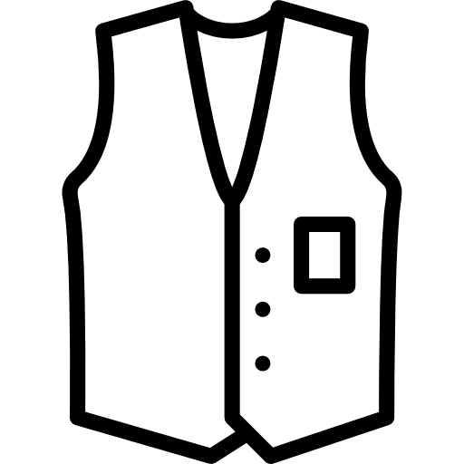 Vest clothes fashion garment icon