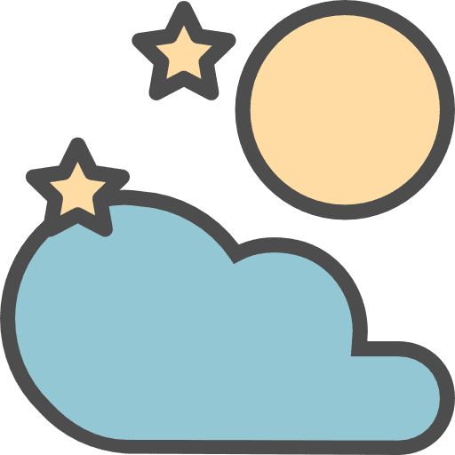 Night moon forecast cloud icon
