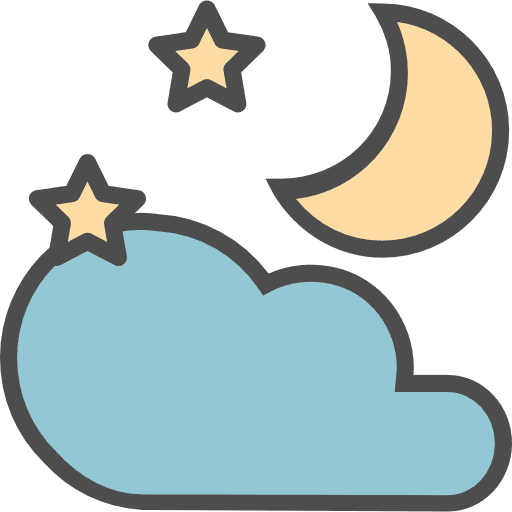 Night moon night cloud icon