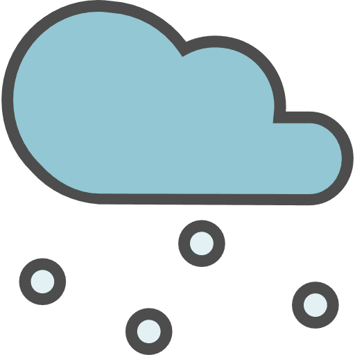 Snowing weather forecast cloud icon