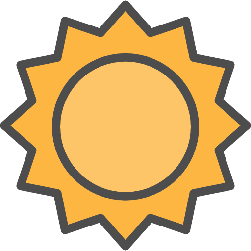 Sun sunny forecast meteorology icon