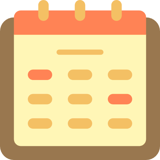 Calendar organization time and date date icon