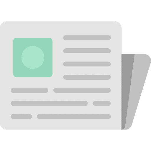 Newspaper interface news report newspaper icon