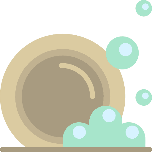 Wash plates cleaning liquid soap icon
