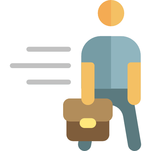 Hurry businessman people stick man icon