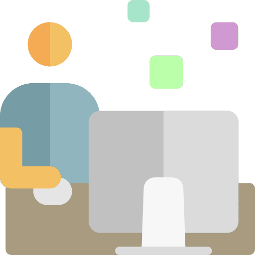 Working work lamp man icon