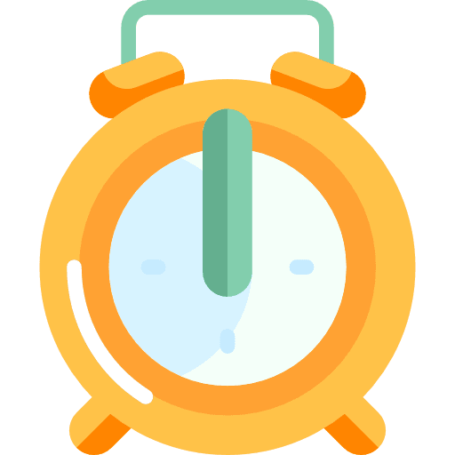 Alarm clock timer clock time and date icon