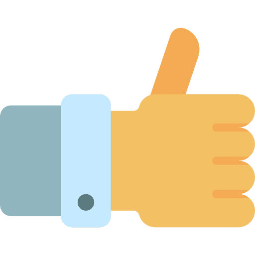 Like hands and gestures good job thumb up icon