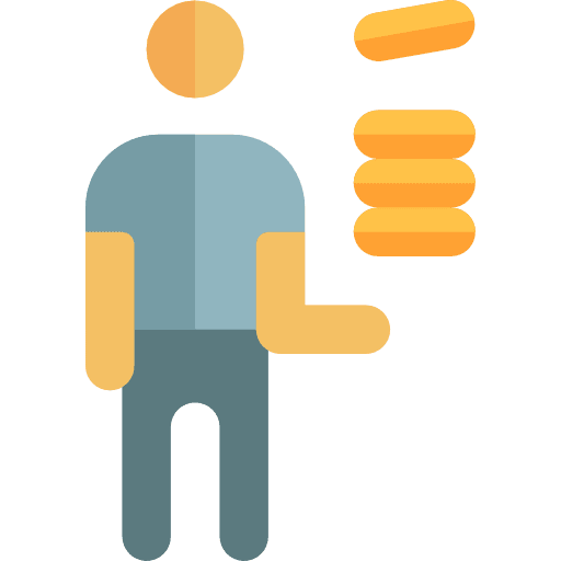 Profits business and finance money humanpictos icon